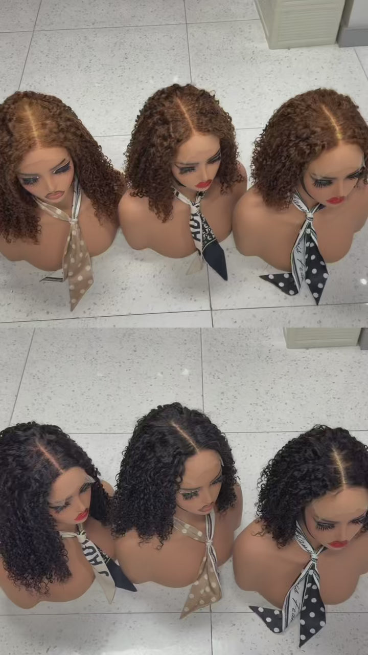 5x5 HD Lace Closure Curly Wig 100% Virgin Human Hair