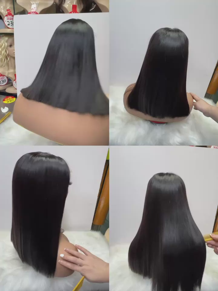 5x5 Lace Closure Super Double Drawn (SDD) Bone Straight Wig - 100% Virgin Human Hair