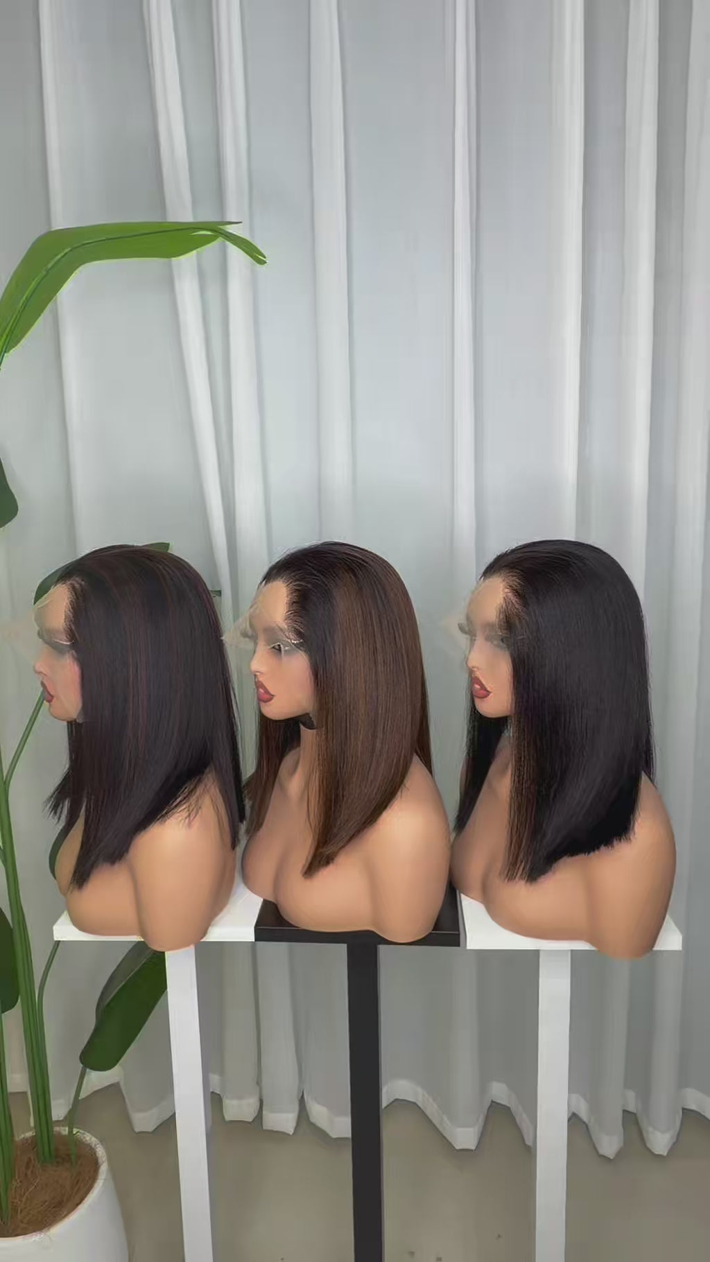 13x6 M Lagos Frontal Straight Bob Wig - Double Drawn 100% Virgin Remy Human Hair