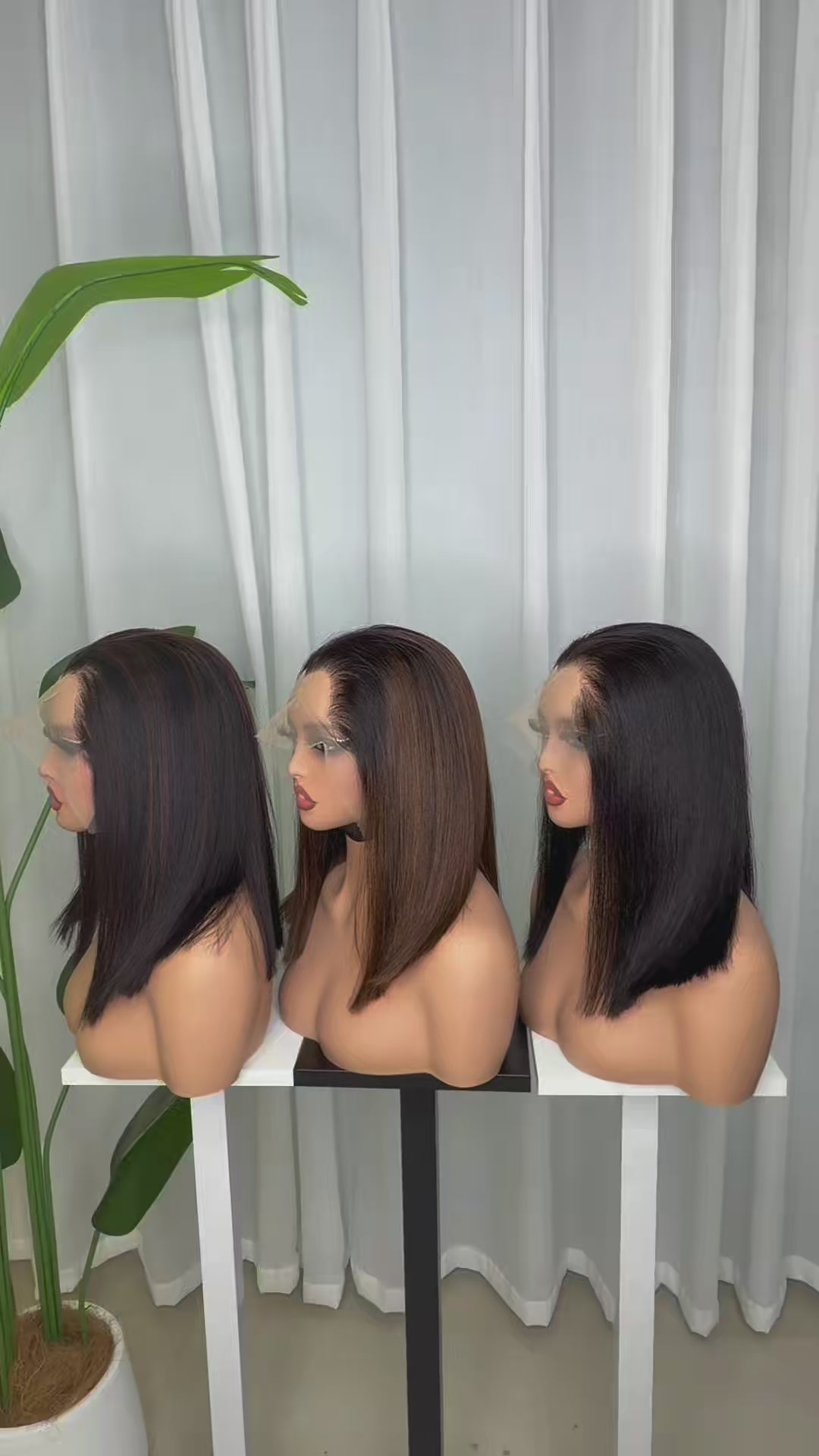 13x6 M Lagos Frontal Straight Bob Wig - Double Drawn 100% Virgin Remy Human Hair