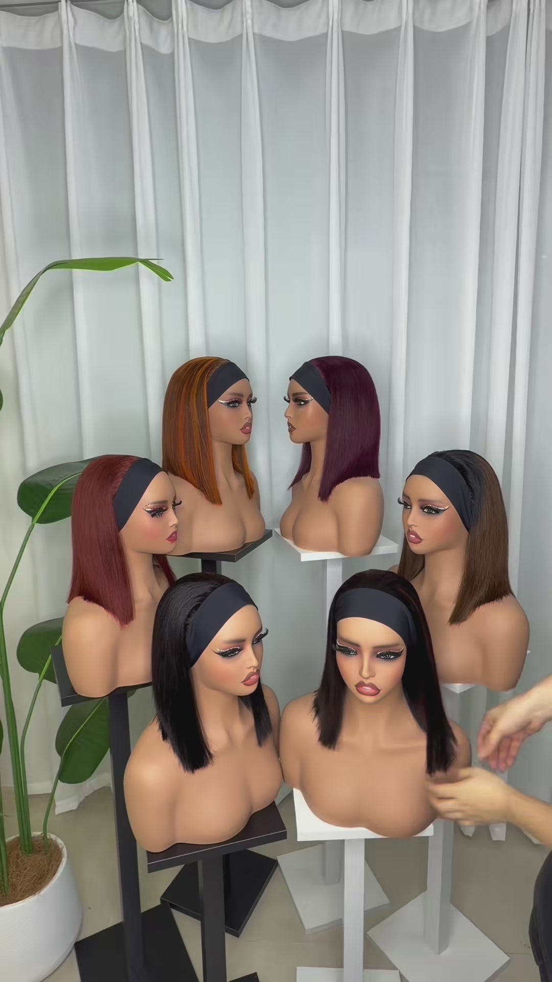 Silk Headband Straight Bob Wig - Double Drawn 210g 100% Virgin Remy Human Hair (12 Inch)